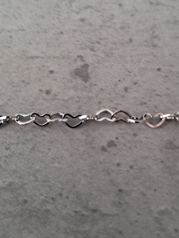 jasseron 4 mm x 3 mm hartjes schakel zilver 10 cm