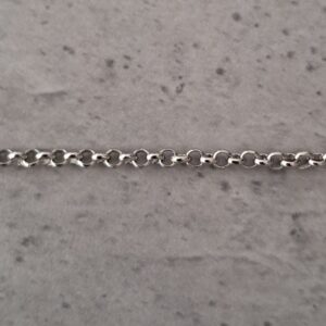 jasseron rond 2 mm antiek zilver 10 cm