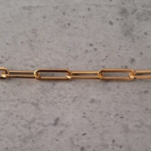 jasseron paperclip 12 mm x 5 mm goud 10 cm