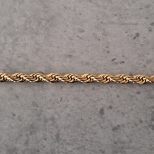 DQ jasseron 3 mm twist goud 10 cm