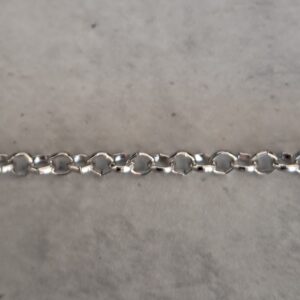 jasseron rond 3 mm antiek zilver 10 cm