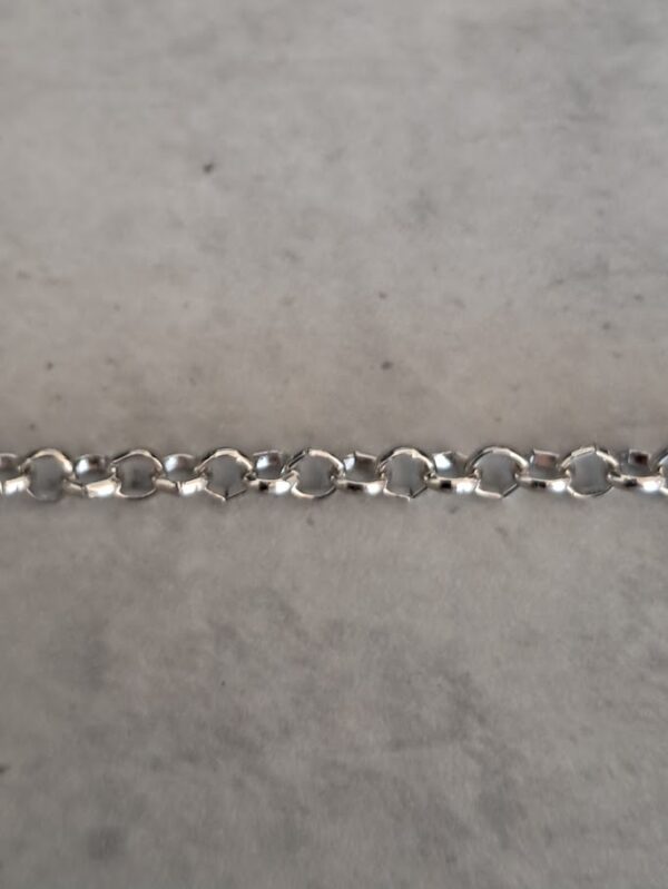 jasseron rond 3 mm antiek zilver 10 cm