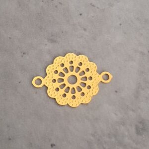 connector goud bohemian bloem 14 mm x 10 mm
