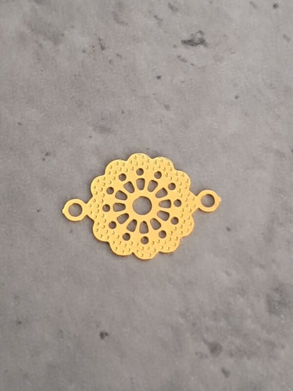 connector goud bohemian bloem 14 mm x 10 mm