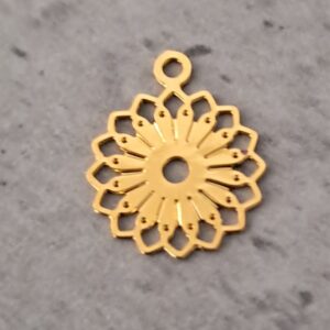 bedel goud bloem bohemian 12 mm x 10 mm