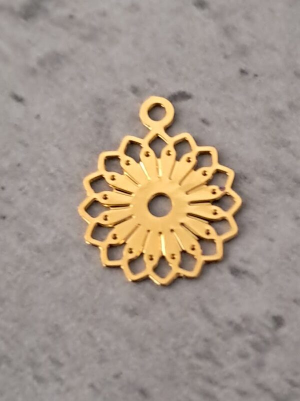 bedel goud bloem bohemian 12 mm x 10 mm