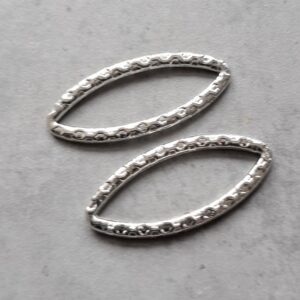 ring ovaal zilver 29 mm x 12 mm 2 stuks
