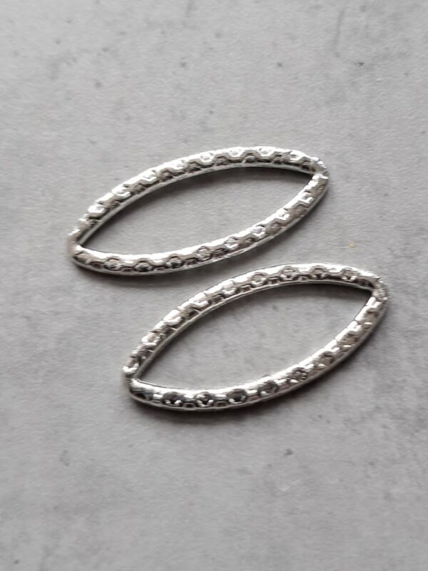 ring ovaal zilver 29 mm x 12 mm 2 stuks