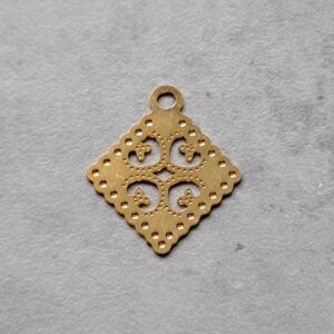 bedel goud filigraan vierkant 12 mm