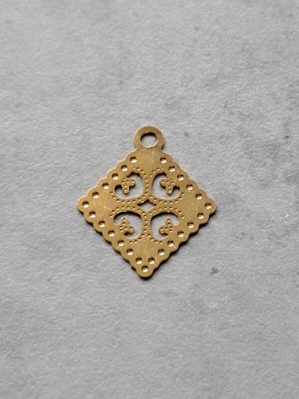 bedel goud filigraan vierkant 12 mm