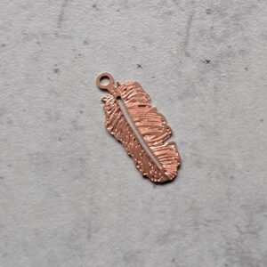 bedel rose goud filigraan veer 27 mm x 7 mm