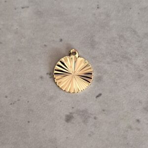 bedel goud rond geribbeld 10 mm