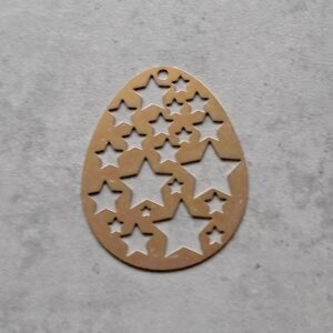 oorbelhanger goud ornament 30 mm x 24 mm