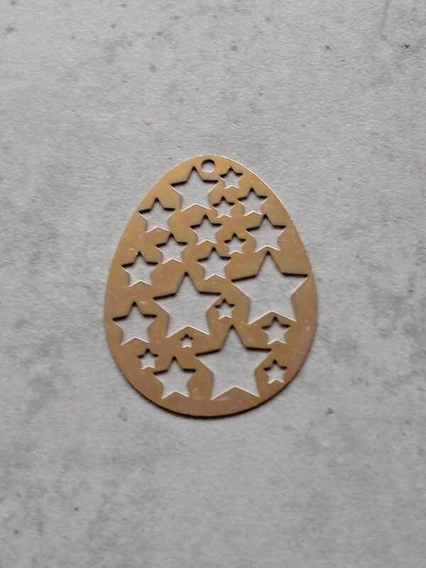 oorbelhanger goud ornament 30 mm x 24 mm