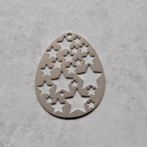 oorbelhanger zilver ornament 30 mm x 24 mm