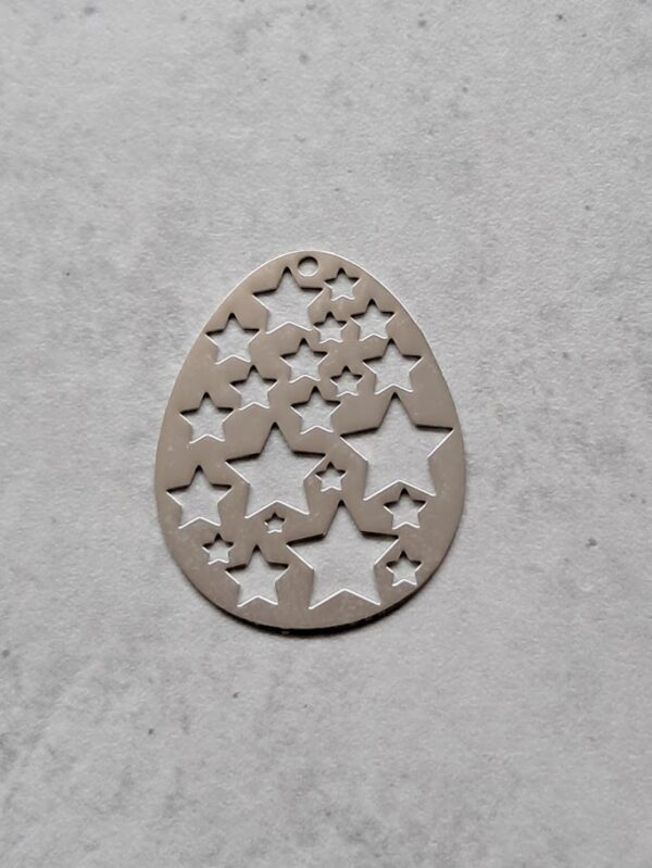 oorbelhanger zilver ornament 30 mm x 24 mm