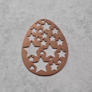 oorbelhanger rose goud ornament 30 mm x 24 mm
