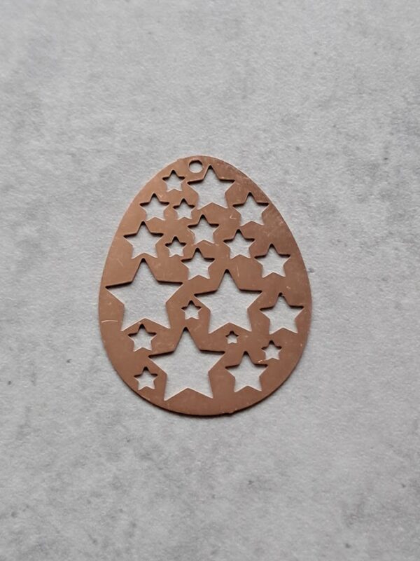 oorbelhanger rose goud ornament 30 mm x 24 mm