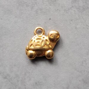 DQ bedel goud schildpad 13 mm x 12 mm