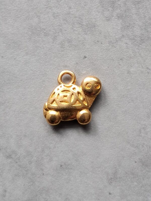 DQ bedel goud schildpad 13 mm x 12 mm