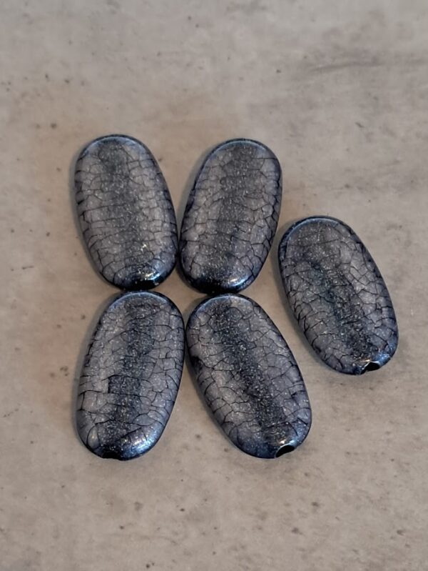 kraal kunststof grijs 30 mm x 15 mm 5 stuks