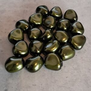 kraal kunststof groen 14 mm x 10 mm 20 stuks