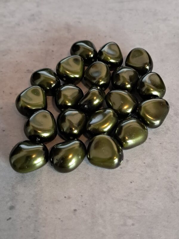kraal kunststof groen 14 mm x 10 mm 20 stuks