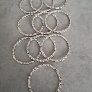 ring gesloten zilver 35 mm 10 stuks