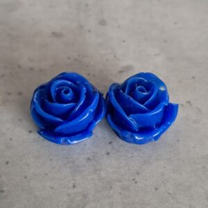 kraal kunststof roos blauw 18 mm 2 stuks