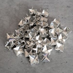 studs zilver vierkant 7 mm x 7 mm 50 stuks
