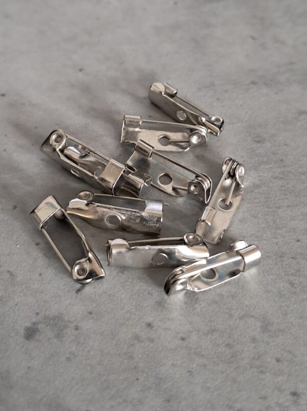 broche speld zilver 15 mm 10 stuks