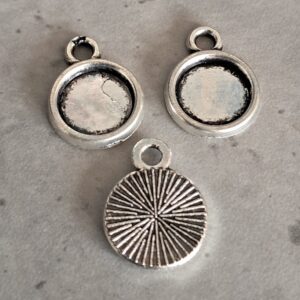 hanger setting zilver voor cabochon 8 mm 3 stuks