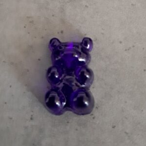 resin hanger gummi bear 15 x 9 mm paars