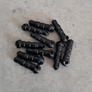 telefoonplug zwart met oog 10 stuks
