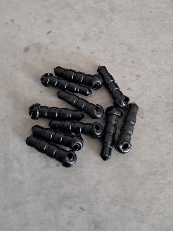telefoonplug zwart met oog 10 stuks