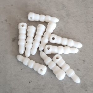 telefoonplug wit met oog 10 stuks