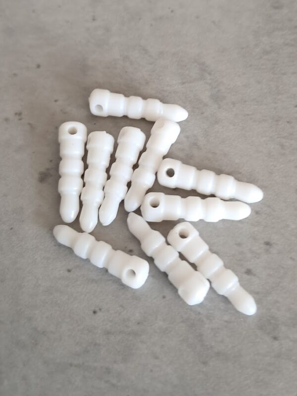 telefoonplug wit met oog 10 stuks