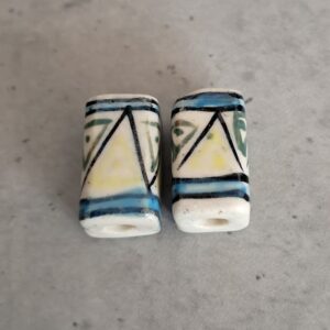 kraal keramiek 18 mm x 8 mm 2 stuks
