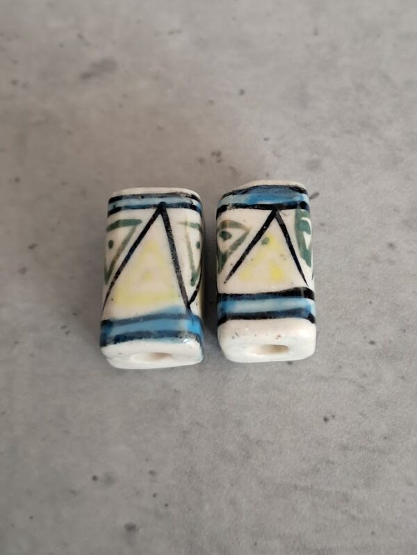 kraal keramiek 18 mm x 8 mm 2 stuks
