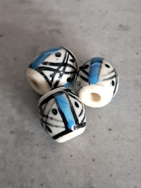 kraal keramiek 12 mm x 12 mm 3 stuks