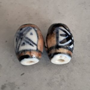 kraal keramiek 16 mm x 12 mm 2 stuks