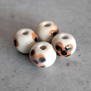 kraal keramiek rond 12 mm 4 stuks