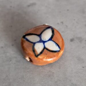 kraal keramiek rond plat 18 mm x 7 mm