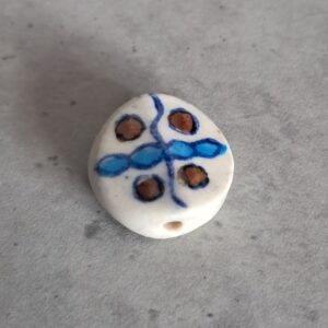 kraal keramiek rond plat 18 mm x 7 mm