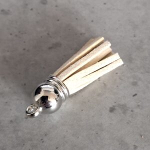 kwastje imitatieleer 38 mm creme