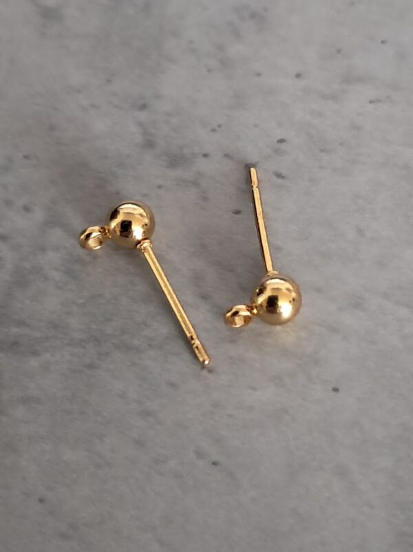 oorstekers goud 6.5 mm x 4 mm per paar