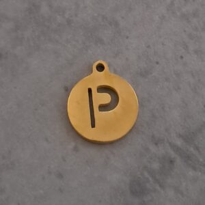 bedel goud initial coin P 10 mm