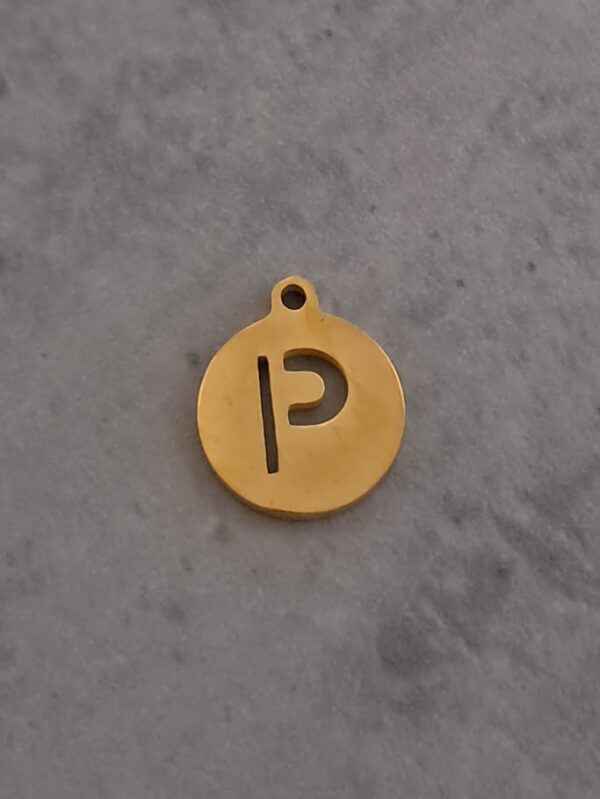 bedel goud initial coin P 10 mm