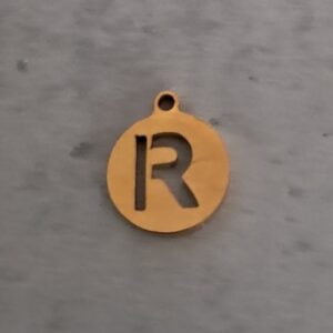 bedel goud initial coin R 10 mm