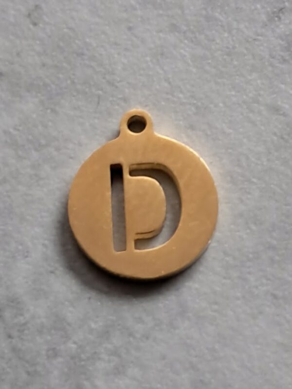 bedel goud initial coin D 10 mm